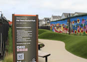 Thumbnail 23 of 23 - A sign welcoming visitors to Old Town Pocket Park on Sill M. Street.