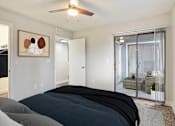 Thumbnail 20 of 33 - A Bedroom leading to Private Balcony at Horizon East Apartments