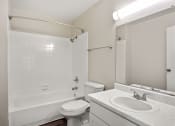 Thumbnail 17 of 29 - A bathroom at Hilltop View Apartments
