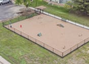 Thumbnail 28 of 29 - Aerial view of our Dog Agility Park at Hilltop View Apartments