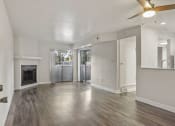 Thumbnail 11 of 27 - Living Room with Fireplace at Horizon East Apartments
