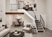 Thumbnail 6 of 26 - The Living Room with Loft at Hilltop View Apartments
