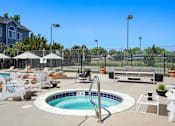 Thumbnail 23 of 27 - The Outdoor Hot Tub at Horizon East Apartments.