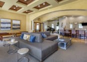 Thumbnail 17 of 42 - Elegant clubhouse with coffered ceilings and a piano ambiance