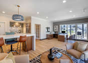 Thumbnail 25 of 28 - The leasing office offers seating to residents and prospects at Sage Creek Apartment Homes, Simi Valley California