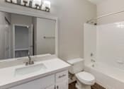 Thumbnail 31 of 32 - Experience luxury with our bathroom boasting a comfortable bathtub for your relaxation at Boulders at Lookout Mountain Apartment Homes, Phoenix Arizona