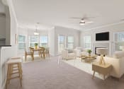 Thumbnail 7 of 41 - Spacious Living Room and Dining Area with lots of Natural Light