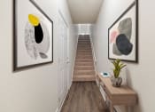 Thumbnail 32 of 41 - Staircase up to a second floor apartment home