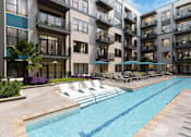 Thumbnail 4 of 48 - Resort style pool  at Link Apartments® Montford, Charlotte, 28209