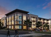 Thumbnail 4 of 33 - a rendering of a building with people crossing a street in front of it at Link Apartments® Broad Ave, Tennessee