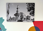Thumbnail 31 of 32 - Muraled Walls with Black and White Image of Historic Building at Link Apartments 4th Street in Winston-Salem at Link Apartments® 4th Street, North Carolina, 27101