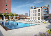 Thumbnail 8 of 34 - a view of the rooftop pool at the graduate madison hotel in madison, wi