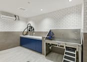 Thumbnail 32 of 32 - a kitchen with a stainless steel counter top and a sink  at Link Apartments® H Street, Washington