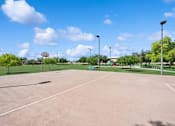 Thumbnail 24 of 26 - an empty basketball court in a park with trees