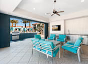 Thumbnail 27 of 33 - Pool seating at Sonoran Apartment Homes