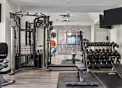 Thumbnail 13 of 22 - Fitness Center Strength and Conditioning Equipment at Del Norte Place Apartment Homes, California, 94530