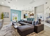Thumbnail 21 of 28 - resident social lounge at Tribeca North Apartment Homes