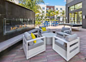 Thumbnail 23 of 40 - Outdoor firepit at The Platform Urban Apartments