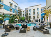 Thumbnail 7 of 20 - Exterior Pool Lounge at Enclave at Warner Center, 6710 Variel Ave