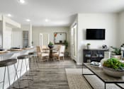 Thumbnail 5 of 24 - Living Room Come Dining Are, TV at Mitchell Place Apartments, Murrieta, 92562