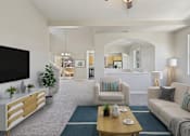 Thumbnail 5 of 23 - open living room at Caviata at Kiley Ranch