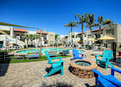 Thumbnail 16 of 26 - Pool Side Relaxing Area With Firepit at Elevate at Discovery Park, 1820 East Bell De Mar Drive