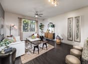 Thumbnail 3 of 31 - Living Room in Furnished Bedroom at Andorra Apartments