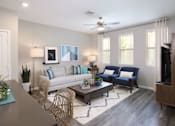 Thumbnail 4 of 38 - Furnished Living Room at Artesa at Menifee Town Center
