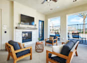 Thumbnail 24 of 24 - Clubhouse With Fireplace at Mitchell Place Apartments, Murrieta, CA