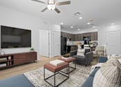 Thumbnail 9 of 16 - Beautiful Living room at 36N Apartments, Tulsa, OK