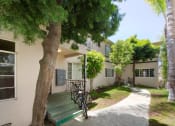 Thumbnail 25 of 64 - Apartment building courtyard with lush landscaping