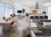 Thumbnail 60 of 64 - Community lounge with dining, kitchen and furniture