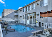 Thumbnail 28 of 35 - Pool Area with Grill and Lounge Chairs at Oxnard Plaza, North Hollywood, 91606