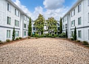 Thumbnail 53 of 60 - Courtyard with trees and gravel at The Ridge at Bellevue, Bellevue, WA