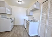 Thumbnail 32 of 35 - Kitchen with white cabinets at Mountain Vista, Sierra Vista, AZ