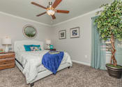 Thumbnail 24 of 34 - Bedroom with Comfortable Bed at Oxbow Hill Country, Boerne, Texas