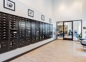 Thumbnail 19 of 34 - the locker room at the gym has a large selection of lockers