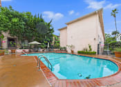 Thumbnail 19 of 28 - A small pool with a red brick border.