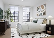 Thumbnail 18 of 25 - Spacious bedroom with large windows and luxury furnishings