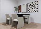 Thumbnail 20 of 25 - Modern dining space with elegant interior details