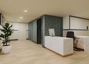 Thumbnail 10 of 25 - Welcoming residential lobby with a concierge desk, resident mailboxes, and elegant contemporary finishes