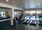 Thumbnail 11 of 76 - Brand New Fitness Center including treadmill, stationary bike, yoga with a pool view