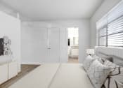 Thumbnail 14 of 61 - a bedroom with a bed and a closet