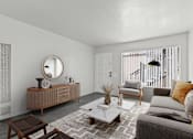 Thumbnail 4 of 8 - a living room with a couch and a coffee table