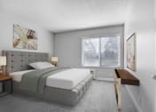 Thumbnail 14 of 64 - a bedroom with a bed and a window