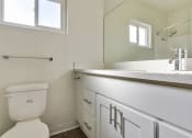 Thumbnail 65 of 102 - Bathroom With Vinyl Plank Floors