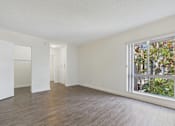 Thumbnail 35 of 45 - Empty room with a window overlooking a tree.