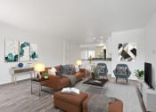 Thumbnail 11 of 61 - a living room with white walls and wood flooring