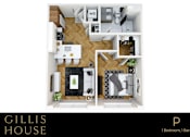 Thumbnail 29 of 31 - a stylized floor plan of a gills house