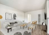 Thumbnail 5 of 24 - a living room with a couch and a table